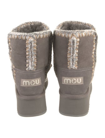 Mou Suede Crochet Trim Boots
