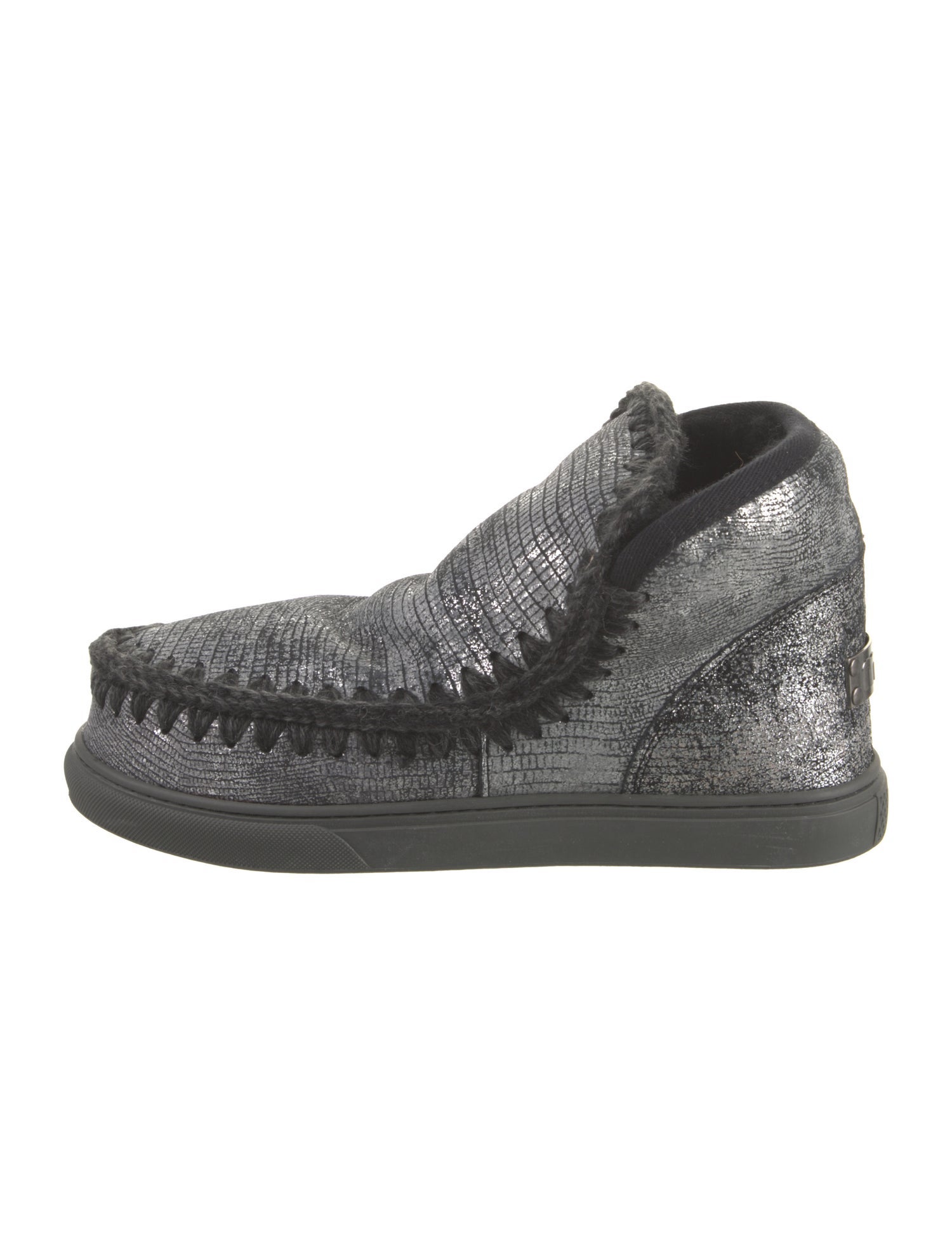 Mou Suede Animal Print Lace-Up Boots