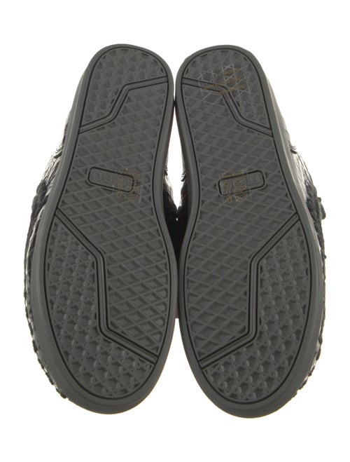 Mou Embossed Leather Animal Print Lace-Up Boots