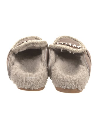 Mou Suede Embroidered Accent Mules