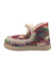 Mou Wool Printed Lace-Up Boots