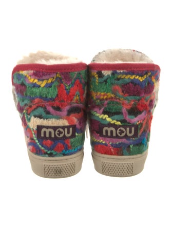 Mou Wool Printed Lace-Up Boots