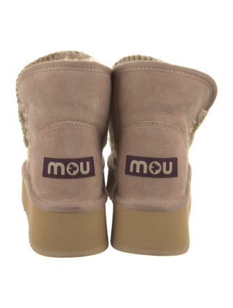 Mou Suede Lace-Up Boots