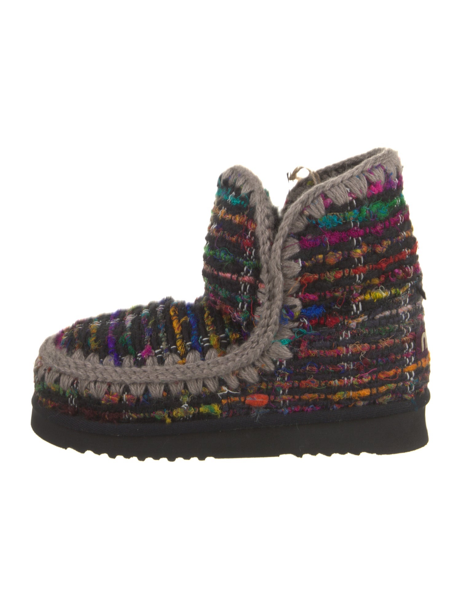 Mou Tweed Tweed Pattern Hiking Boots