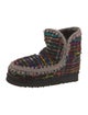 Mou Tweed Tweed Pattern Hiking Boots