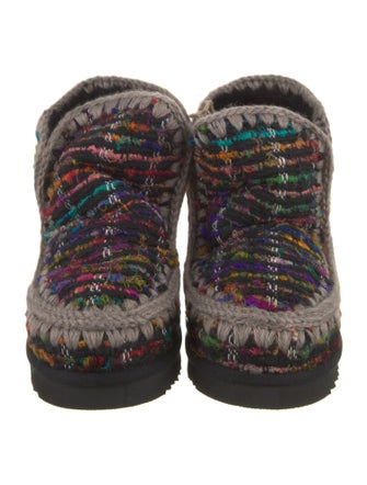 Mou Tweed Tweed Pattern Hiking Boots