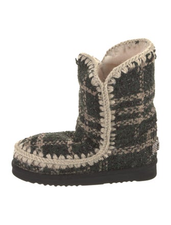 Mou Tweed Tweed Pattern Boots