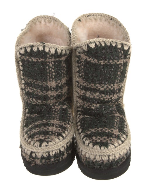 Mou Tweed Tweed Pattern Boots