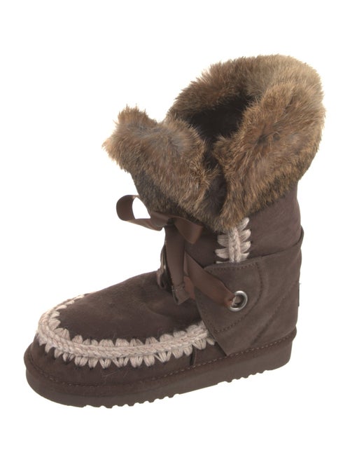 Mou Suede Faux Fur Trim Boots