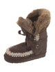 Mou Suede Faux Fur Trim Boots