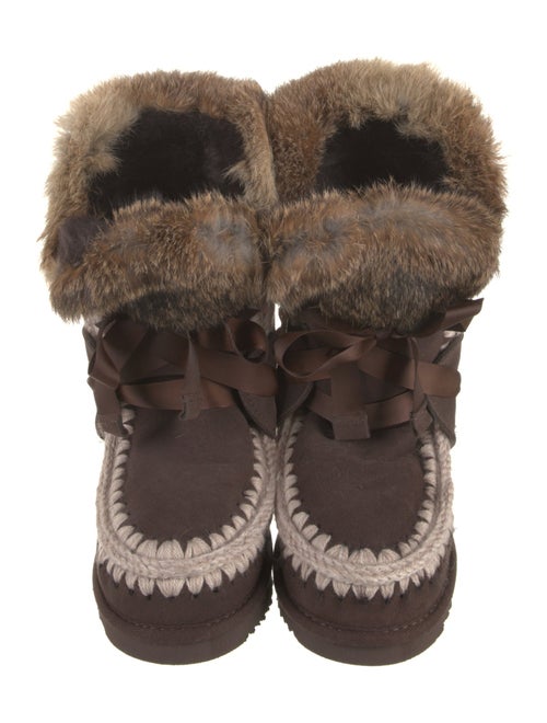 Mou Suede Faux Fur Trim Boots
