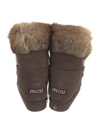 Mou Suede Faux Fur Trim Boots