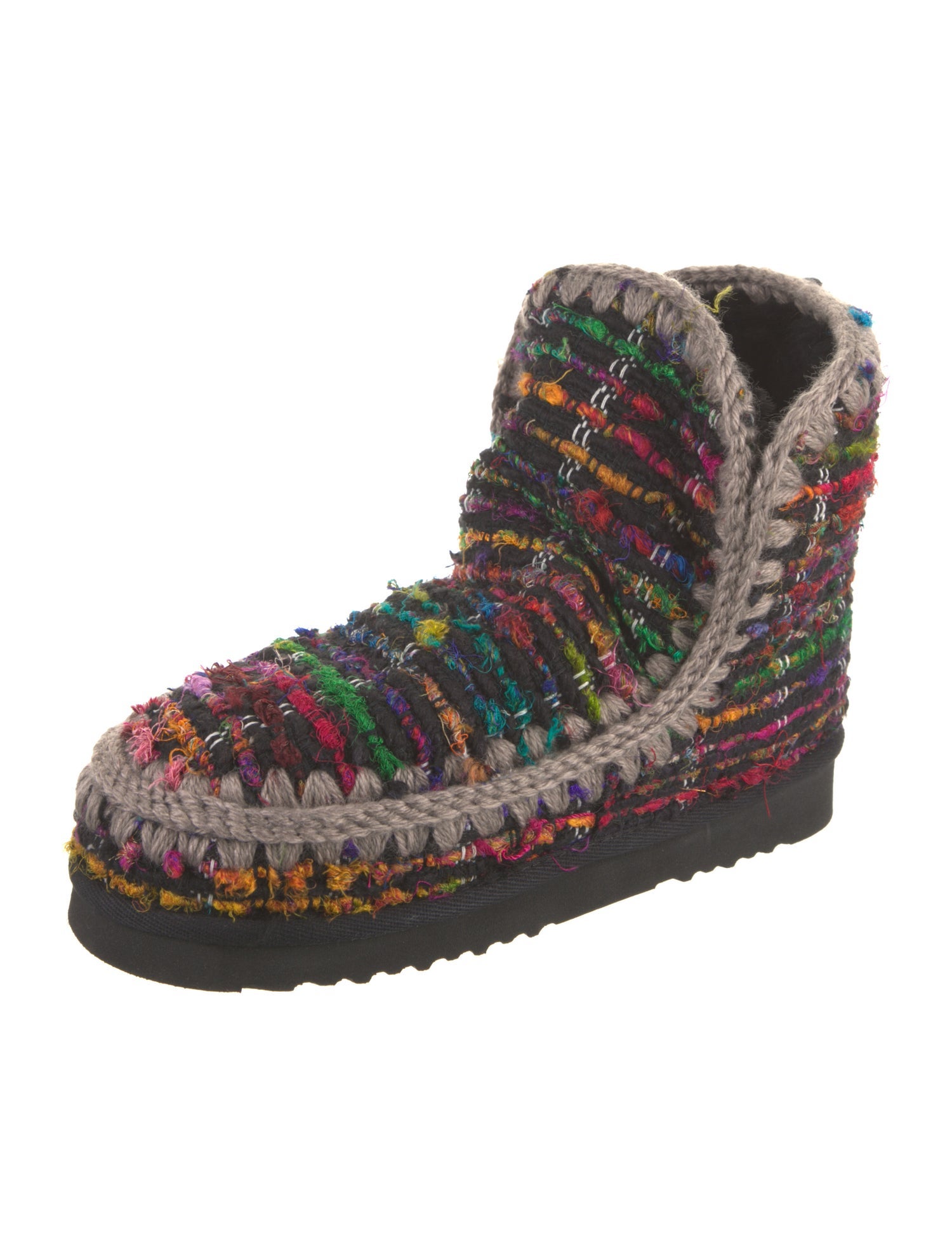 Mou Tweed Printed Hiking Boots