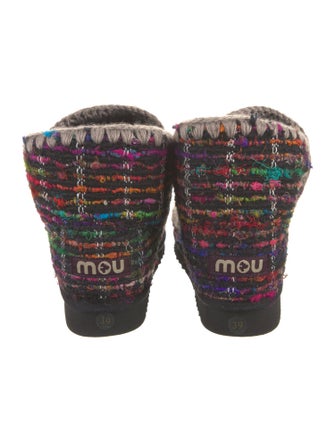Mou Tweed Printed Hiking Boots