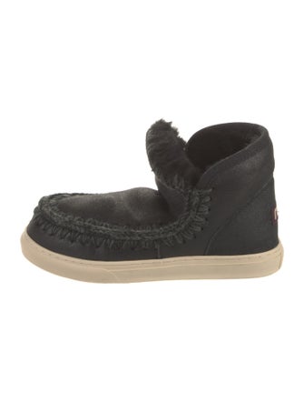 Mou Suede Embroidered Accent Boots