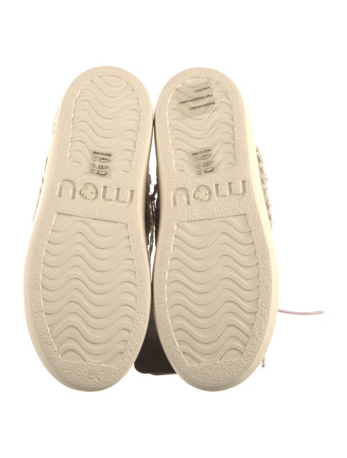 Mou Suede Embroidered Accent Lace-Up Boots