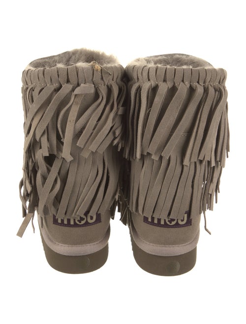 Mou Suede Embroidered Accent Boots