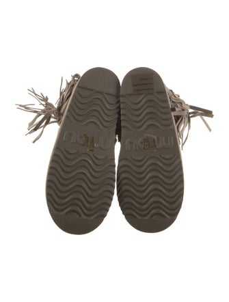 Mou Suede Embroidered Accent Boots