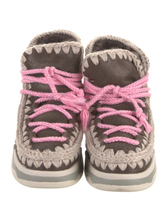 Mou Suede Patterned Hiking Boots