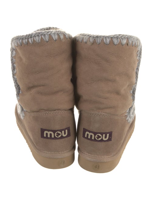 Mou Suede Embroidered Accent Boots