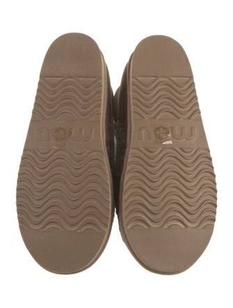 Mou Suede Embroidered Accent Boots