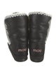 Mou Leather Embroidered Accent Boots