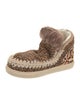 Mou Ponyhair Animal Print Boots