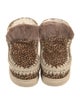 Mou Ponyhair Animal Print Boots