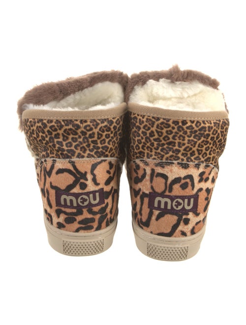 Mou Ponyhair Animal Print Boots