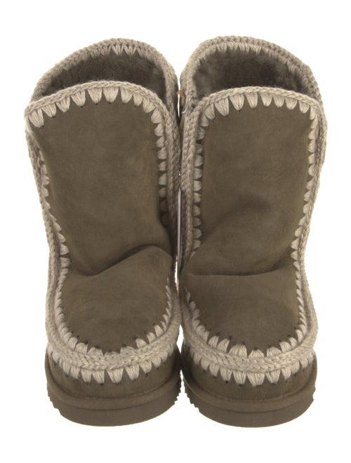 Mou Suede Embroidered Accent Boots