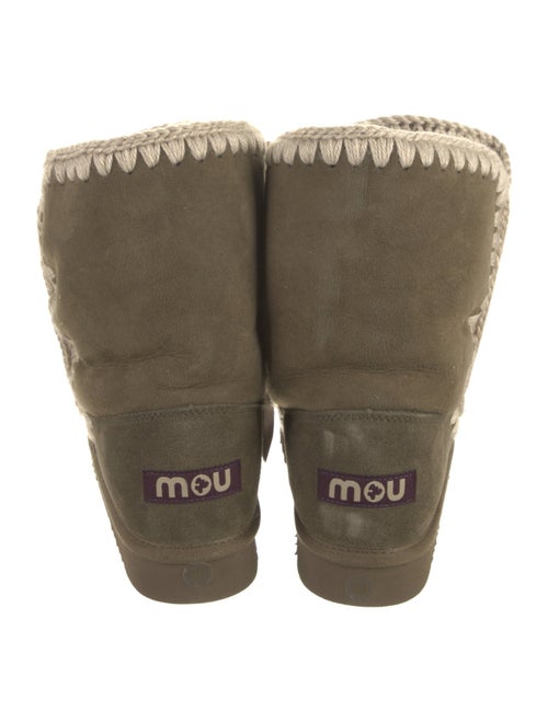 Mou Suede Embroidered Accent Boots