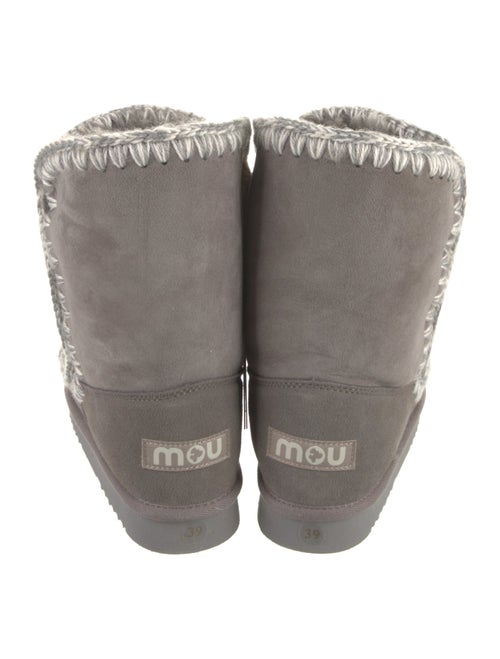 Mou Suede Embroidered Accent Boots