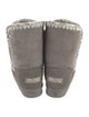 Mou Suede Embroidered Accent Boots