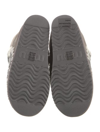 Mou Suede Embroidered Accent Boots