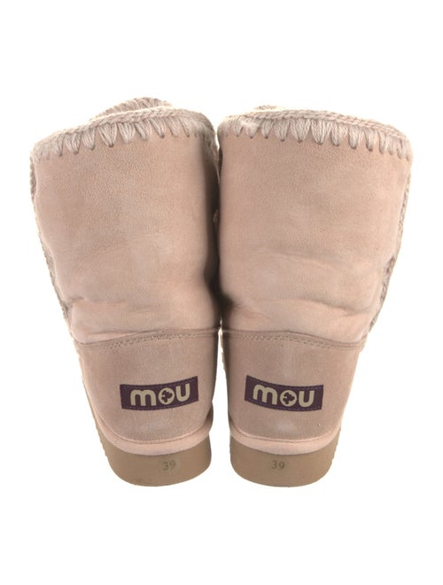 Mou Suede Embroidered Accent Boots