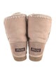 Mou Suede Embroidered Accent Boots