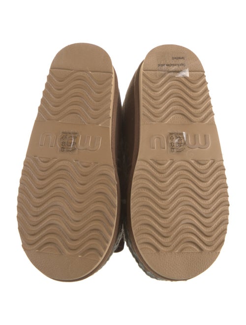 Mou Suede Embroidered Accent Boots