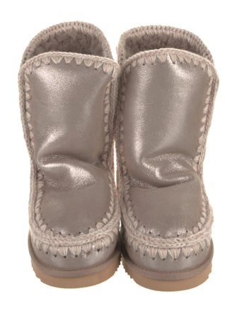 Mou Suede Embroidered Accent Boots