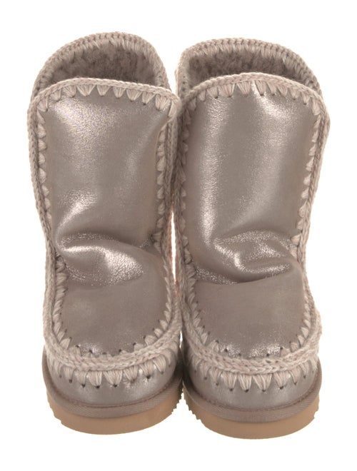 Mou Suede Embroidered Accent Boots