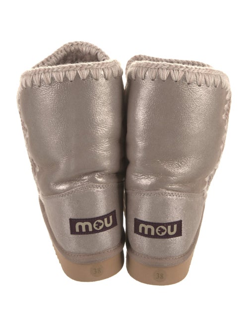 Mou Suede Embroidered Accent Boots