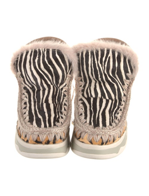 Mou Ponyhair Animal Print Boots
