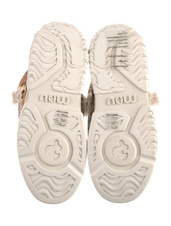 Mou Ponyhair Animal Print Boots