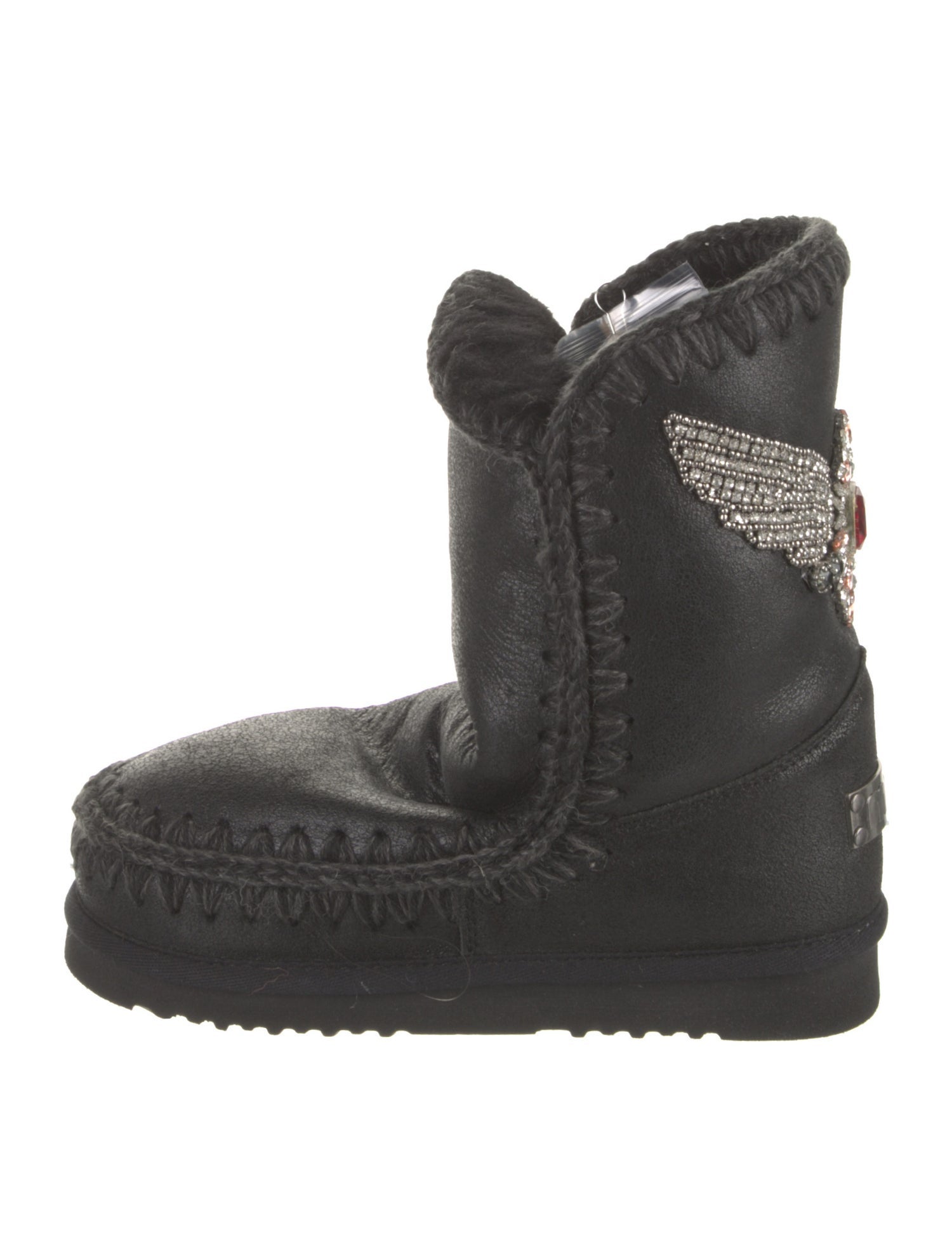 Mou Suede Crystal Embellishments Boots