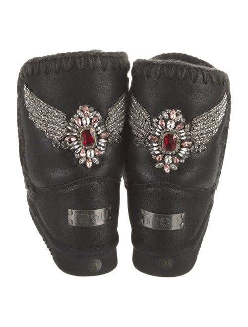 Mou Suede Crystal Embellishments Boots
