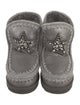 Mou Leather Crystal Embellishments Boots