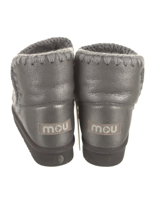 Mou Leather Crystal Embellishments Boots