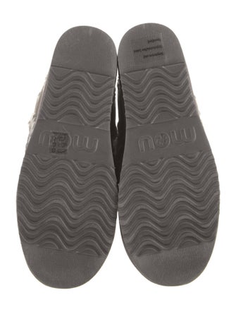 Mou Suede Patterned Combat Boots