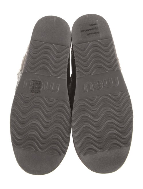 Mou Suede Patterned Combat Boots