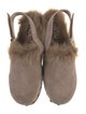 Mou Suede Faux Fur Trim Mules