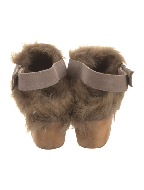 Mou Suede Faux Fur Trim Mules